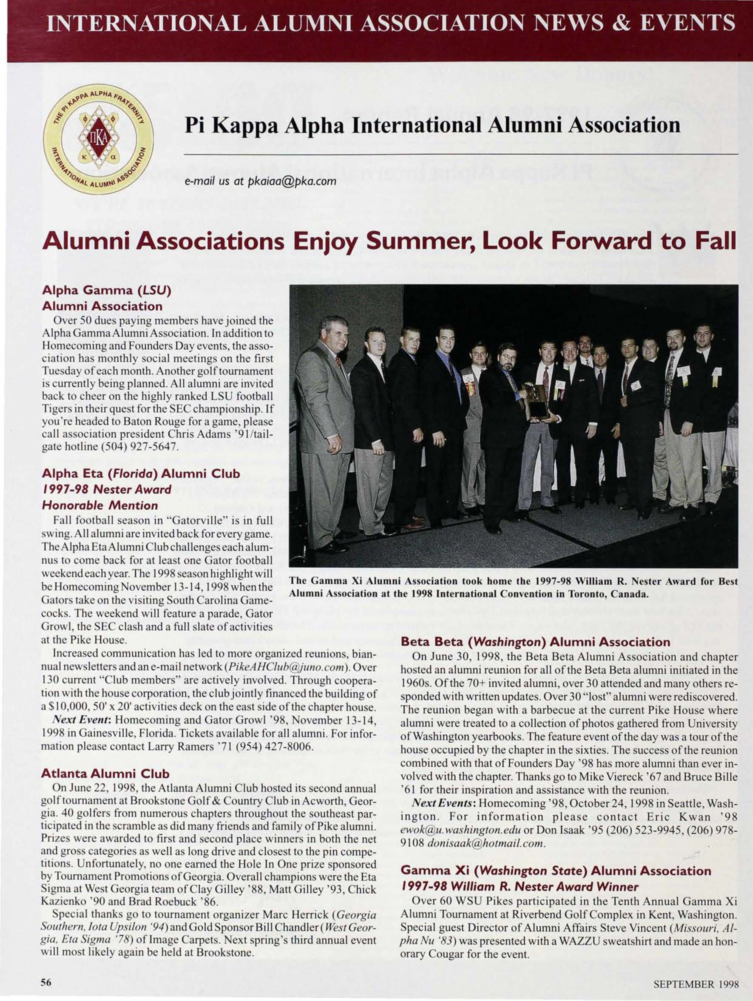 International Alumni Association News & Events: Alumni Associations Enjoy Summer, Look Forward to Fall